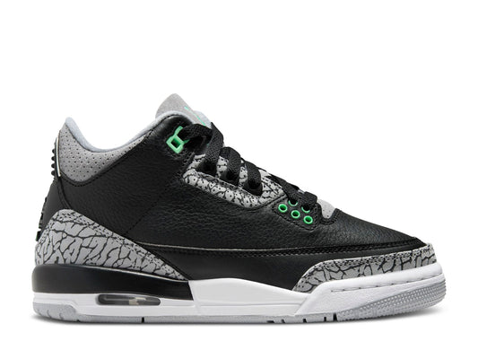 JORDAN 3 RETRO 'GREEN GLOW' (GS)