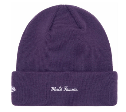 SUPREME NEW ERA BOX LOGO BEANIE 'PURPLE' (FW23)